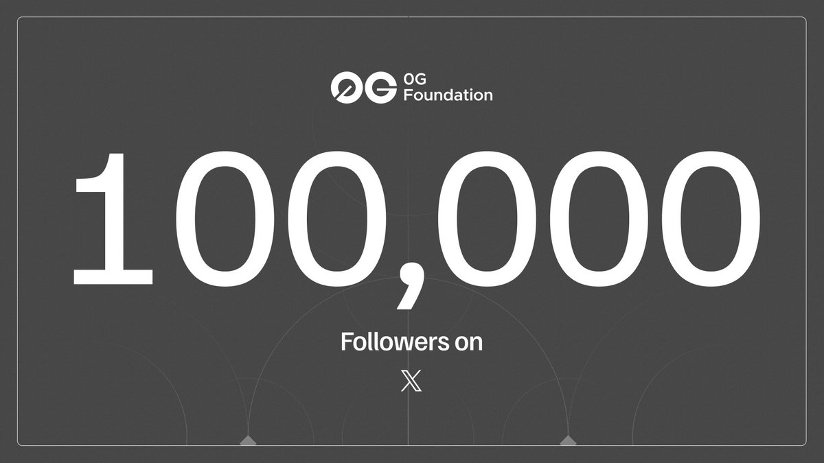 0G Labs (Ø,G) - AI L1 (@0g_labs) on Twitter photo .<a href="/0G_Foundation/">0G Foundation</a> has amassed over 100K followers - all invested in the future of AI as a public good 🤖
Let's defy gravity together. .<a href="/0G_Foundation/">0G Foundation</a> has amassed over 100K followers - all invested in the future of AI as a public good 🤖
Let's defy gravity together.