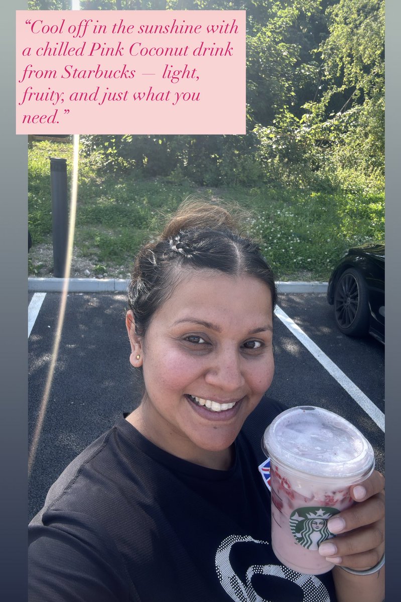 Loving the drink and staying cool with the drink #starbucksgirl