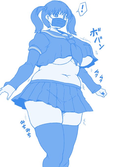 くっ 細い女(当社比)描いてた反動が 