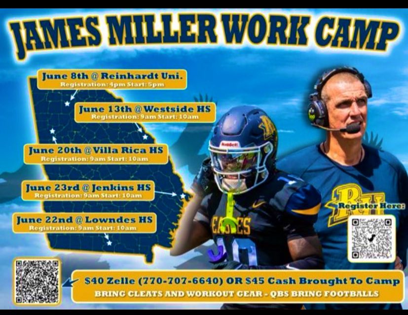 IsacSimon89's tweet image. So excited to compete tomorrow @Coach_JMiller work camp 💪at Villa Rica HS @CoachTommyAtha @Coach_ZachyV @CoachHennes @Junior_cast14 @ReinhardtFB