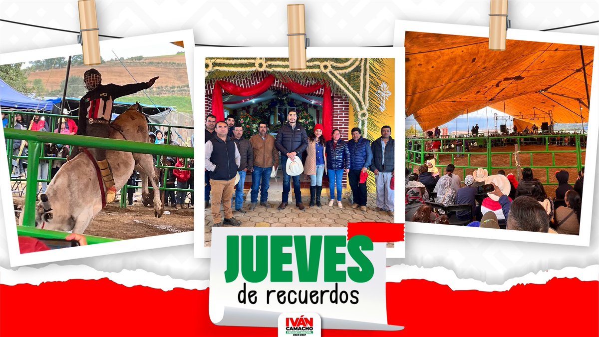¡Tenemos jueves de recuerdos o #TBT 🔙!  

Un día como hoy del 2022, estábamos viviendo en familia un gran jaripeo de feria en la Comunidad de "El Valle". 

Sin duda, ustedes hacen de Cuyoaco #LaTierraQueSoñamos⛰, un lugar mágico que se llena siempre de alegría y #MásFuturo.