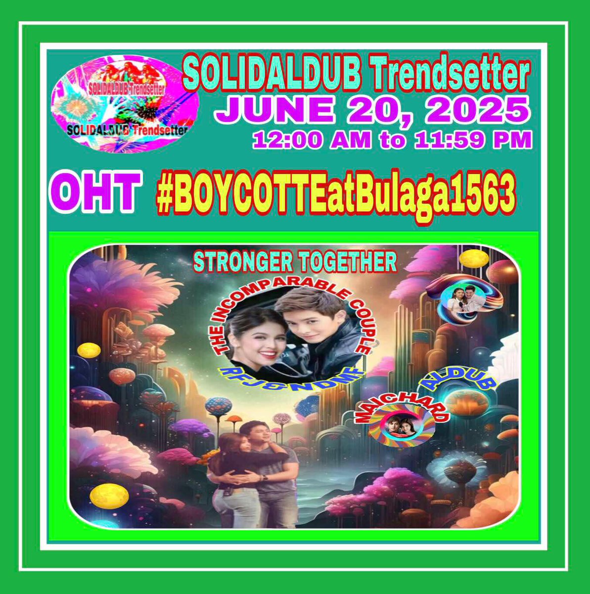 SOLIDALDUB Trendsetter (@solidaldubt) on Twitter photo TBADN has faced a lot of obstacles but we never gave up
Let's continue d fight 4 TRUTH& HONOR 4 ALDUB
<a href="/aldenrichards02/">Alden Richards</a>
<a href="/mainedcm/">Maine Mendoza</a>
& the TRUE BLOODED ALDUBNATION. RESPECT BEGETS RESPECT
Our OHT 4 JUNE 20, 2025
ALDUB PA RIN
#BOYCOTTEatBulaga1563
NO TO SOLO PROJS TBADN has faced a lot of obstacles but we never gave up
Let's continue d fight 4 TRUTH& HONOR 4 ALDUB
<a href="/aldenrichards02/">Alden Richards</a>
<a href="/mainedcm/">Maine Mendoza</a>
& the TRUE BLOODED ALDUBNATION. RESPECT BEGETS RESPECT
Our OHT 4 JUNE 20, 2025
ALDUB PA RIN
#BOYCOTTEatBulaga1563
NO TO SOLO PROJS