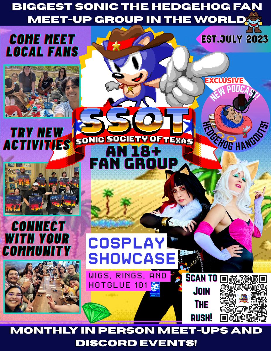 Sonic Society of Texas (@sonicsocietytx) on Twitter photo Check out our new flyer!!!👀👀
Add yourself to our ranks and join the adventure!!🤠✨️
⭐️SONIC SOCIETY!! The biggest Sonic The Hedgehog fan meet-up group in the world since 2023⭐️
@SSo_Cad <a href="/SonicSocietyNY/">Sonic Society of New York</a> Check out our new flyer!!!👀👀
Add yourself to our ranks and join the adventure!!🤠✨️
⭐️SONIC SOCIETY!! The biggest Sonic The Hedgehog fan meet-up group in the world since 2023⭐️
@SSo_Cad <a href="/SonicSocietyNY/">Sonic Society of New York</a>