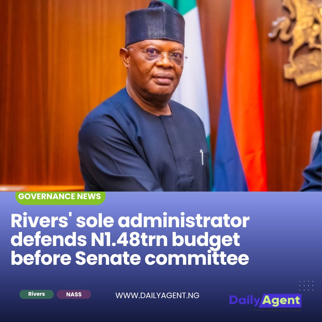 dailyagentng's tweet image. Rivers' sole administrator defends N1.48trn budget before Senate committee

Read more dailyagent.ng/2025/06/19/riv…