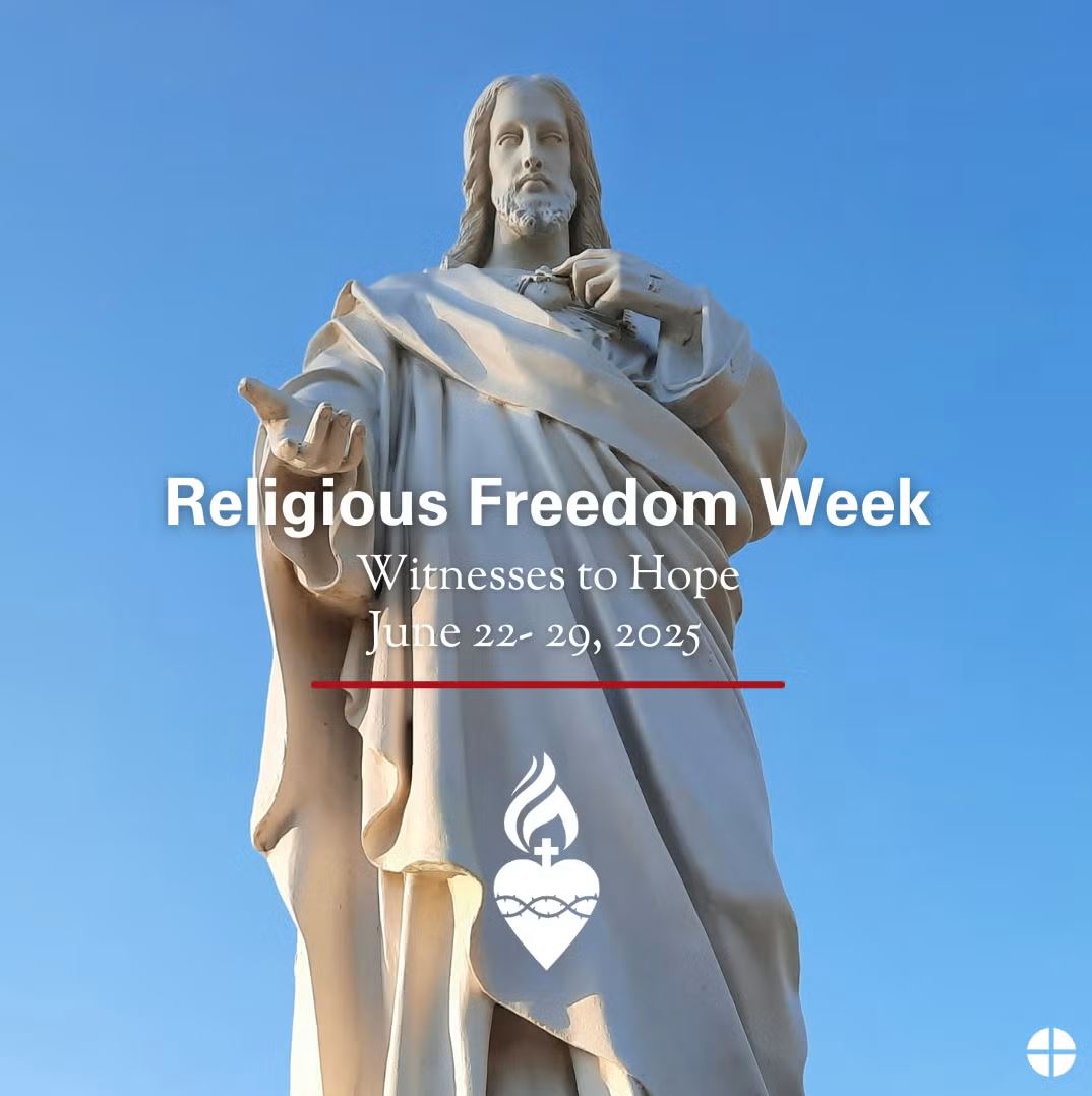 #ReligiousFreedomWeek (June 22-29) invites Catholics in the U.S. to pray, reflect, and act to promote religious freedom. Religious freedom is what allows the Church, and all religious communities, to live out their faith in public and to serve the good of all.