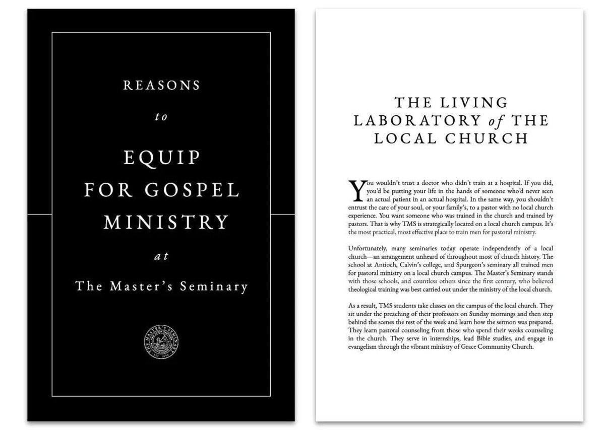Interested in equipping for Gospel ministry at The Master’s Seminary? Download this free resource to learn more. info.tms.edu/reasons-to-equ…