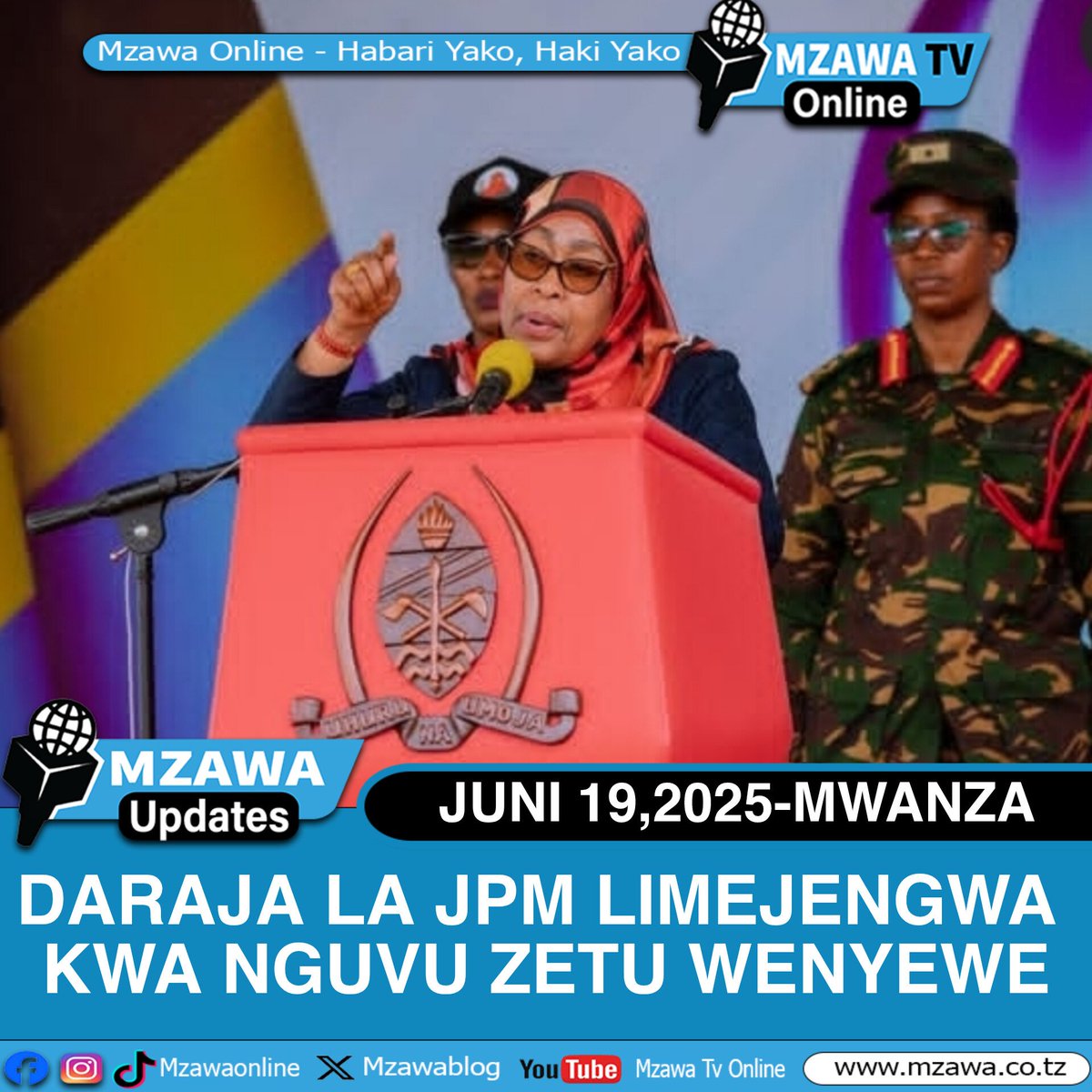 Rais wa Jamhuri ya Muungano wa Tanzania, Dkt. Samia Suluhu Hassan, amesema Daraja la JP Magufuli ni mfano wa mafanikio makubwa yanayochochewa na uzalendo, uthubutu na uwezo wa Watanzania kutumia rasilimali zao kwa maendeleo ya Taifa.

Akizindua rasmi daraja hilo Juni 19, 2025,