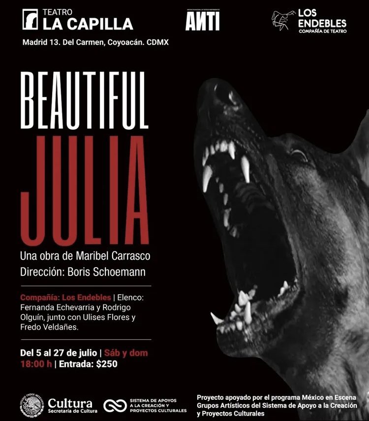 El Aquelarre (@elaquelarre_) on Twitter photo En 2019 le dimos 96% en nuestros reviews a Beautiful Julia. Ahora regresa a <a href="/LaCapillaTeatro/">Teatro La Capilla</a> a partir del 5 de julio.
Esto fue lo que escribimos de ella: elaquelarre.com.mx/el_aquelarre_r… En 2019 le dimos 96% en nuestros reviews a Beautiful Julia. Ahora regresa a <a href="/LaCapillaTeatro/">Teatro La Capilla</a> a partir del 5 de julio.
Esto fue lo que escribimos de ella: elaquelarre.com.mx/el_aquelarre_r…