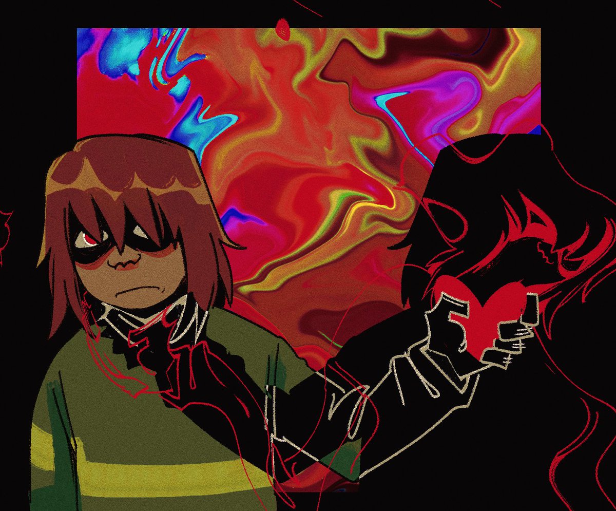 curlytsunamiART's tweet image. me and the other one
#deltarune
