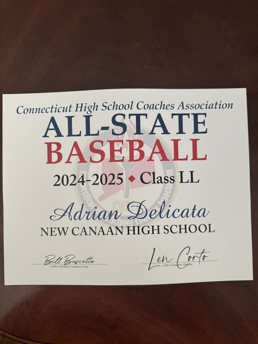 adriandelicata1's tweet image. Thank you to @CTHSCA for an amazing banquet. Honored to be named Connecticut All-State First Team! ⚾️ And super excited to accept my invitation to the Junior Select Game! Big thanks to my coaches, teammates, and family for all the support. Let's go!
@New_Canaan_Base @NewCanaanFB