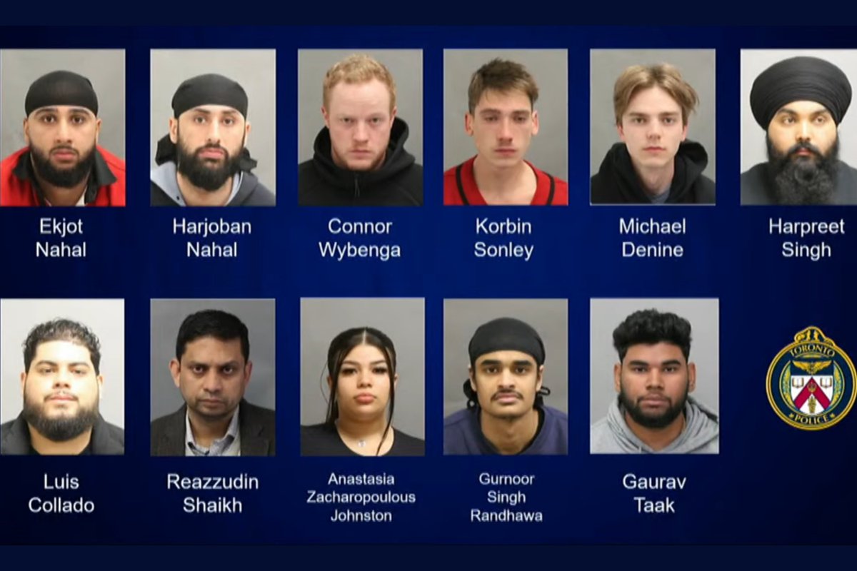 10 people from Ontario and 1 from Newfoundland have been arrested in a major taxi sc*m operation in Toronto, with total losses to victims exceeding $500,000