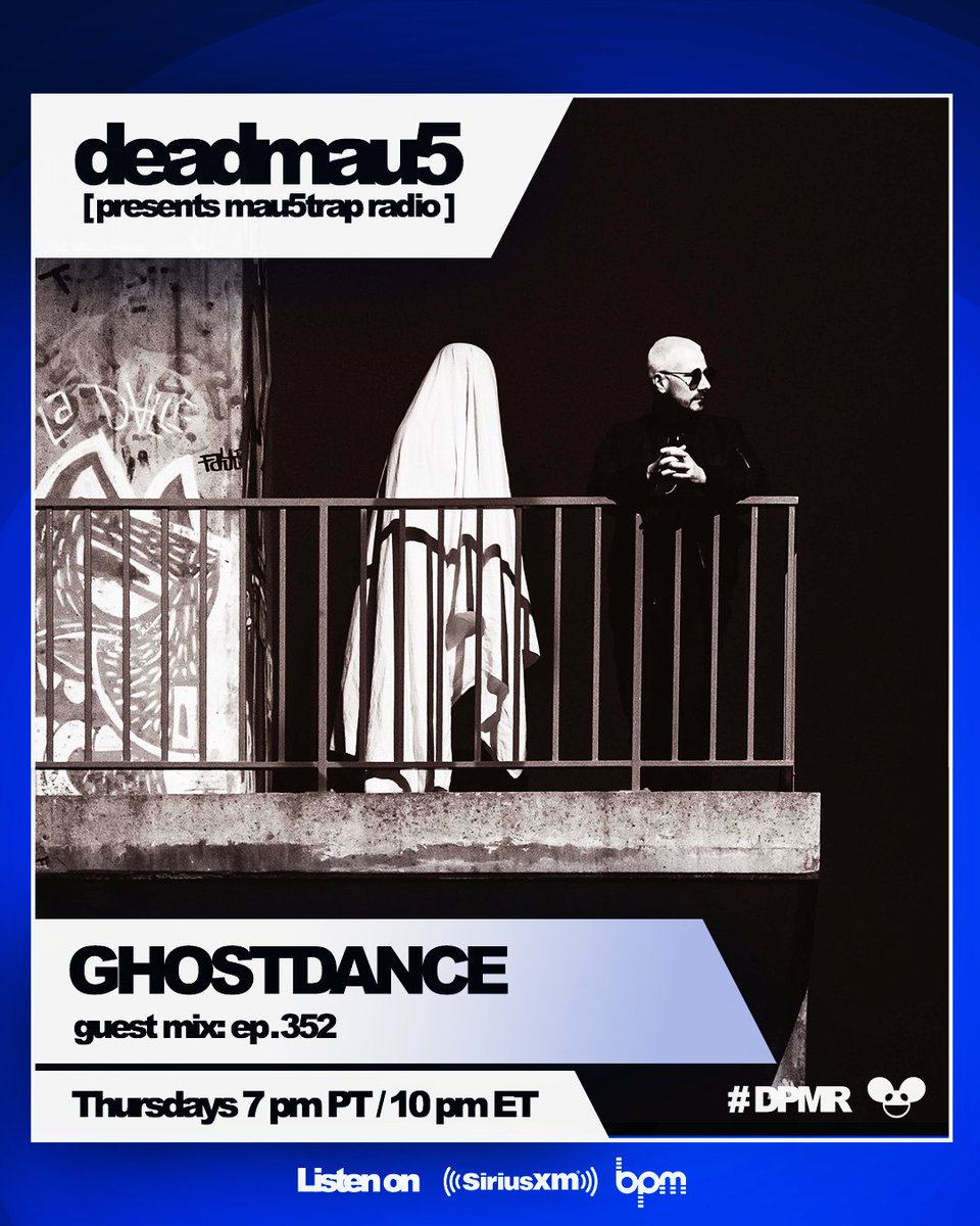 he's bringing techno, tension, and total control. our friend <a href="/GHOSTDANCE4/">GHOST DANCE</a> is live at 7pm PT/ 10 pm ET for a special takeover of mau5trap radio.

tune in for #DPMR ep. 352 only via <a href="/SIRIUSXM/">SiriusXM</a>  <a href="/SiriusXMElectro/">sxmElectro</a> 📡 
siriusxm.us/mau5trapradio