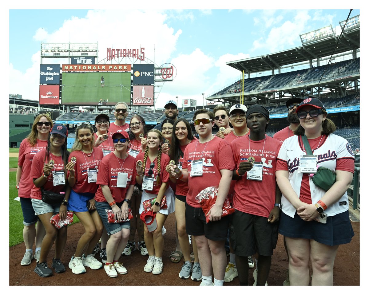 Freedom Alliance (@freedomalliance) on Twitter photo A huge thank you to the <a href="/Nationals/">Washington Nationals</a> and pitcher Trevor Williams for welcoming our Gold Star students onto the field and honoring them with challenge coins during our Joshua Miles Memorial Scholarship Retreat. ⚾🇺🇸 Unforgettable memories at Nationals Park. A huge thank you to the <a href="/Nationals/">Washington Nationals</a> and pitcher Trevor Williams for welcoming our Gold Star students onto the field and honoring them with challenge coins during our Joshua Miles Memorial Scholarship Retreat. ⚾🇺🇸 Unforgettable memories at Nationals Park.
