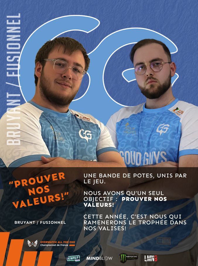 Overwatch AllForOne France (@playallforonefr) on Twitter photo La Grande Finale arrive vite et on a voulu voir dans quel mood étaient les <a href="/Goud_Guys/">Goud Guys</a> …
On s'est donc tout naturellement adressé à <a href="/WarTenDers/">GG WarTenDers</a> et <a href="/FryMiiXx/">GG FryMiiXx</a> et on peut vous dire qu'ils sont chauds ! 👌
Pour chopper les dernières places, c'est ici : shop.espot.fr/fr/evenements/… La Grande Finale arrive vite et on a voulu voir dans quel mood étaient les <a href="/Goud_Guys/">Goud Guys</a> …
On s'est donc tout naturellement adressé à <a href="/WarTenDers/">GG WarTenDers</a> et <a href="/FryMiiXx/">GG FryMiiXx</a> et on peut vous dire qu'ils sont chauds ! 👌
Pour chopper les dernières places, c'est ici : shop.espot.fr/fr/evenements/…