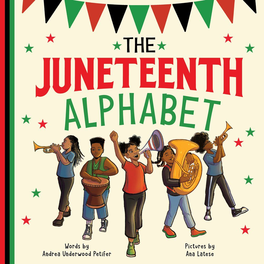 Following the recognition of #juneteenth as a federal holiday in 2021, Andrea Underwood Petifer saw an opportunity to educate kids about its history + began writing The Juneteenth Alphabet, w/art by Ana Latese. <a href="/duopress/">duopress</a> 
Review by <a href="/rondaeinbinder/">Ronda Einbinder</a> #kidlit 
wp.me/p3X25n-beY