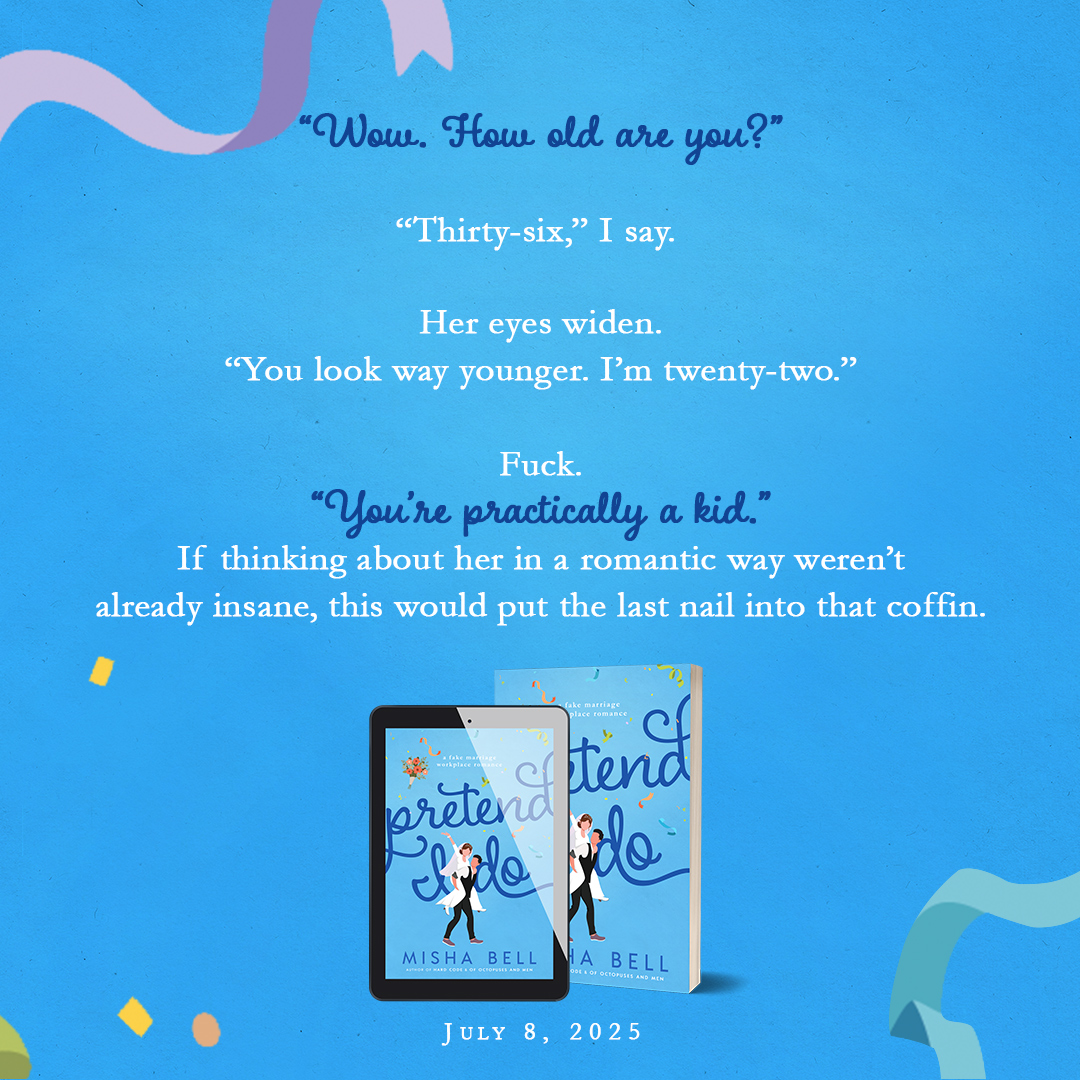 authormishabell's tweet photo. LESS THAN A MONTH AWAY! ⚠️ Don't forget to snag your pre-order of Pretend I Do and see for yourself if this age gap is a deal-breaker... 👀

Don't want to wait? Buy direct and start reading now! ➡️ https://t.co/oLHoeIKGi7 

💍 PRE-ORDER Pretend I Do
➤https://t.co/vjjRz4fHHh https://t.co/wvOu8e4ucZ