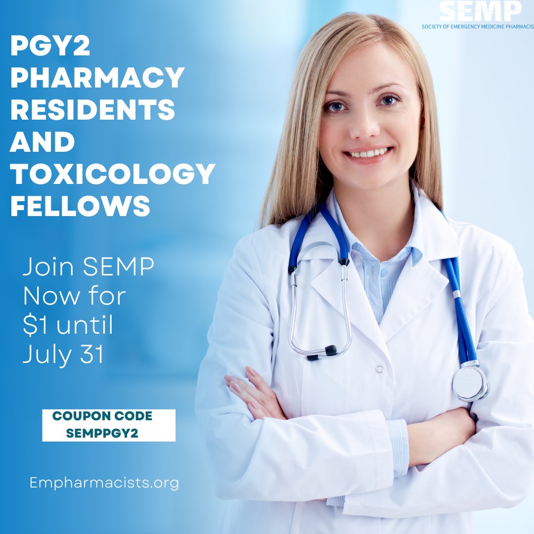 Incoming pharmacy residents and Fellows

Join SEMP for only $1—offer ends July 31!
Be part of an emergency medicine pharmacy community offering mentorship, resources, and career growth opportunities.

ow.ly/B6ZJ50WbKqU

#SEMP #EMRx