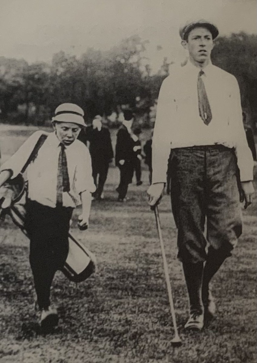 Preparing for July’s episode of The Duffer’s Literary Companion, featuring Francis Ouimet’s ‘A Game of Golf.’ Its frontispiece is one of my favorite sports photos — the champion and his wee caddy in the heat of battle. Meantime enjoy our latest pod on Chris Millard’s ‘The Shot.’