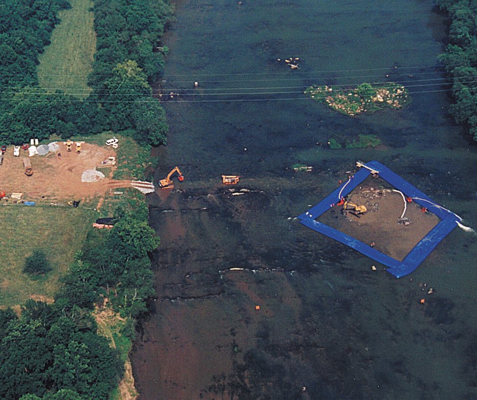 AquaBarrierHSI's tweet image. #TBT to 2001 — when this full Aqua-Barrier® enclosure kept the worksite dry and accessible for critical operations in the middle of a waterway.
Over two decades later, and we’re still making dewatering simpler, faster, and smarter.
#AquaBarrier #DewateringSolutions #WaterControl