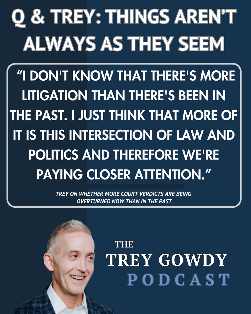FOX News Radio (@foxnewsradio) on Twitter photo Are more court verdicts being overturned in America, or are we just paying more attention? <a href="/TGowdySC/">Trey Gowdy</a> answers questions about this, sanctuary cities, and the curse of golf "mud balls" on today's #QAndTrey.
buff.ly/l5h7cOY Are more court verdicts being overturned in America, or are we just paying more attention? <a href="/TGowdySC/">Trey Gowdy</a> answers questions about this, sanctuary cities, and the curse of golf "mud balls" on today's #QAndTrey.
buff.ly/l5h7cOY