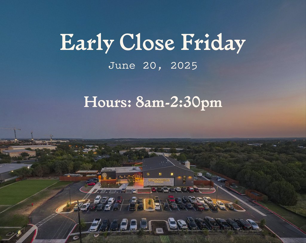 Heads up! 
We are closing early on Friday, June 20th, for a private event.
Hours: 8am-2:30pm

See you soon 🍻
