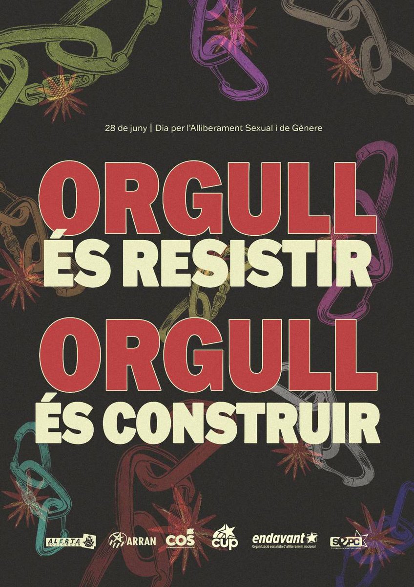 ORGULL ÉS RESISTIR | ORGULL ÉS CONSTRUIR

28 de juny | Dia per l'alliberament sexual i de gènere
