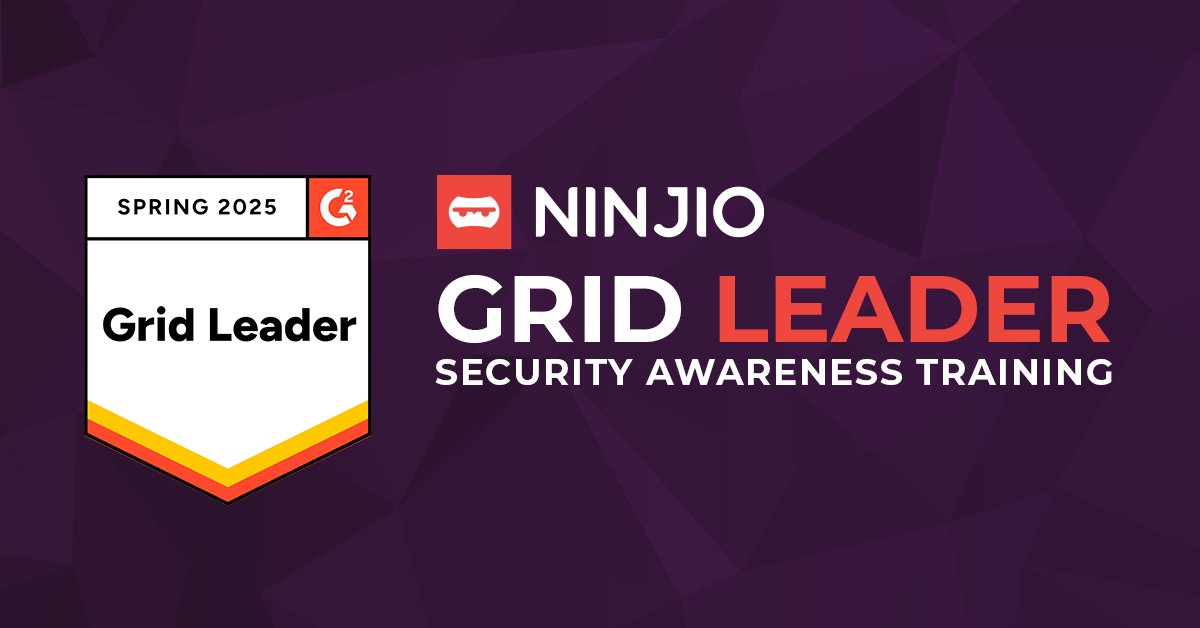 Six consecutive quarters as a G2 Grid Leader for our category!

Our clients have made it clear that NINJIO's a leading cybersecurity awareness training solution. Are you ready to join them?

Get started with us: hubs.la/Q03h5d5Y0

#cybersecurity #securityawareness #CSAT