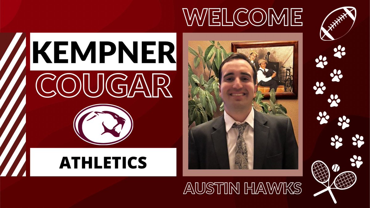 Cougar Nation please welcome Austin Hawks to our Kempner Athletic Family. We are excited to have you! <a href="/KHS_Cougars/">Kempner High School</a> <a href="/Coach_DeGar/">Coach DeGar M.Ed</a> <a href="/Kempner_FB/">KEMPNER FOOTBALL</a> <a href="/TennisKempner/">Kempner Tennis</a> <a href="/FBISDAthletics/">Fort Bend ISD Athletics</a>