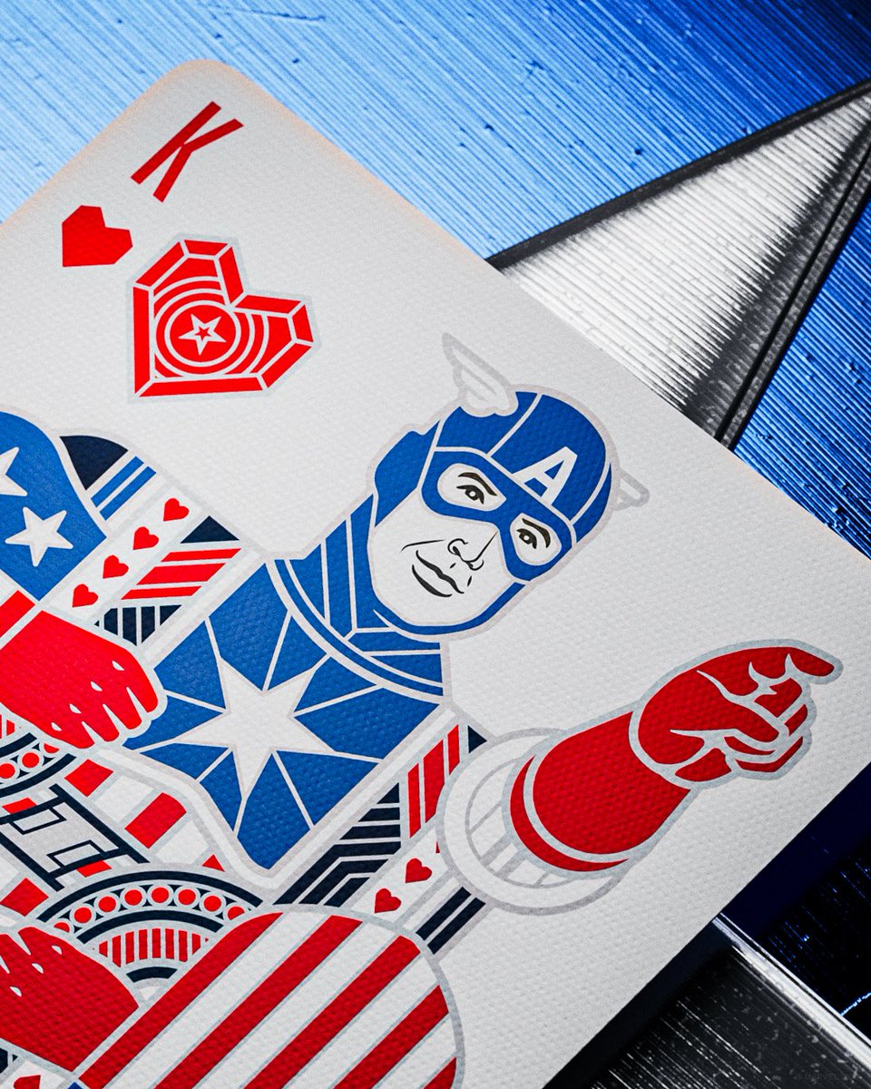 🇺🇸 On Your Left! 👉 Captain America Playing Cards are coming... TOMORROW at 12pm ET! #theory11 #captainamerica