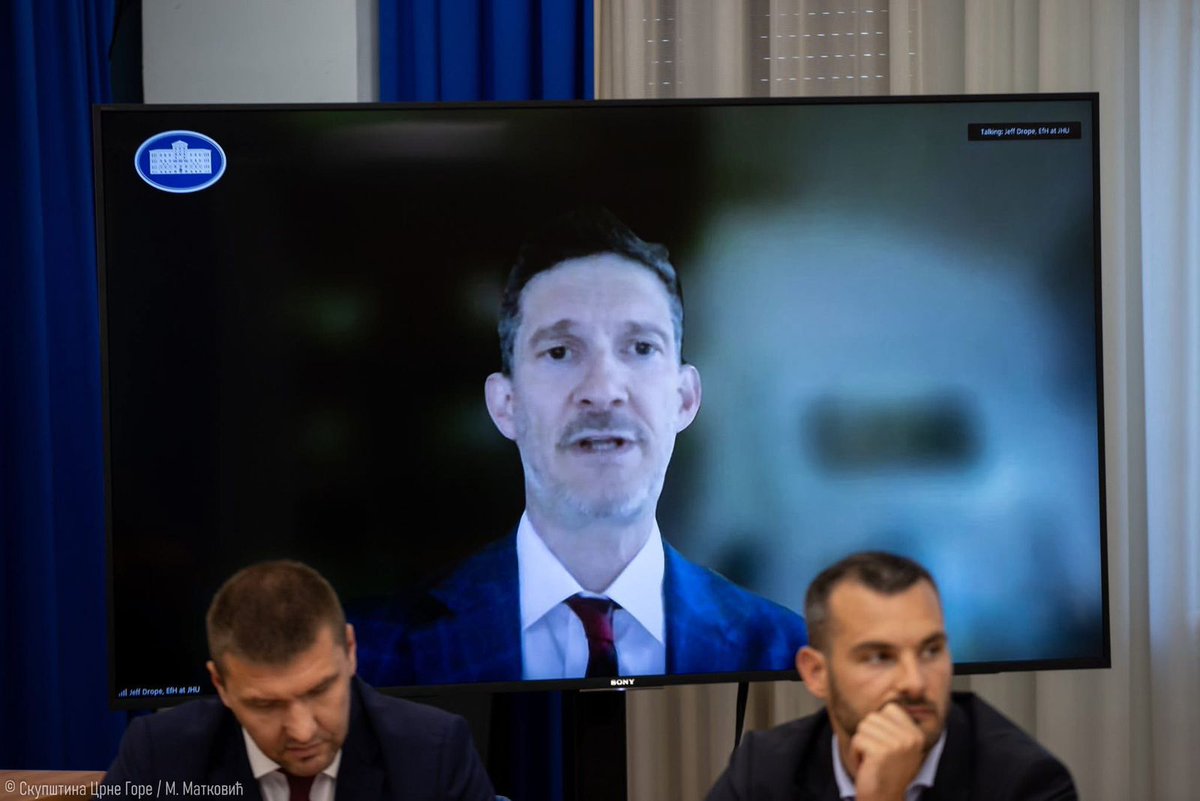 EconforHealth's tweet photo. On June 4, we joined a hearing at the Parliament of #Montenegro🇲🇪 to discuss #tobacco control 📝
Together w/@IseaMne & @WHO Montenegro Country Office, we shared findings & recommendations on:
-#tobacco tax reform,
-reducing illicit trade, &
-regulating #HTPs and other products. https://t.co/jyCUy2Y3Ip