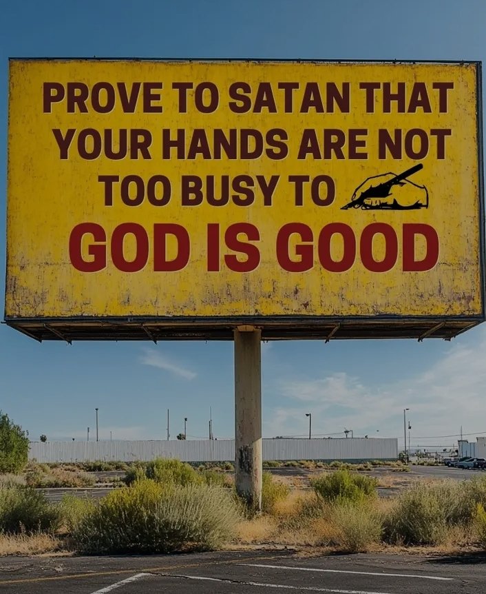 Prove to Satan that your hands are not too busy to type; GOD IS GOOD 🙏