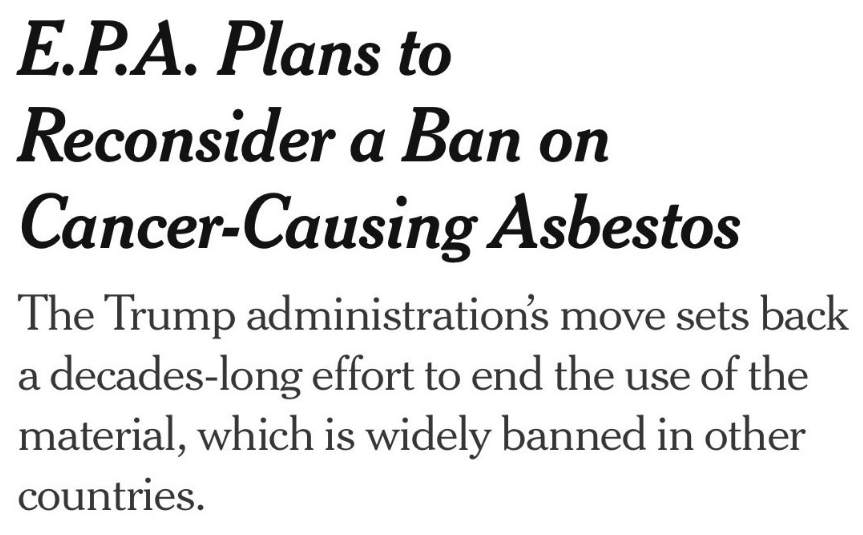 Make Asbestos Great Again