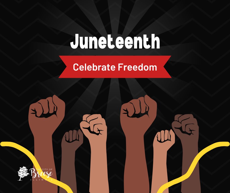 Today, we observe Juneteenth - commemorating the end of slavery in the United States and reflecting on the ongoing pursuit of justice, equity, and unity. Let us honor this day with remembrance and commitment to a more inclusive future. #cityofbreeseil #juneteenth2025❤️🖤💚💛