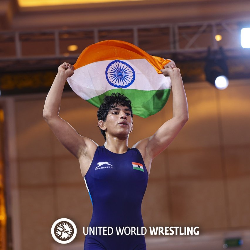 रीना सांगवान बनी जूनियर एशियन चैंपियन 🇮🇳🥇

U23 एशियन कुश्ती चैंपियनशिप के 55KG भार वर्ग में हरियाणा जिला चरखी दादरी के गांव झोझू खुर्द की लाडली बेटी रीना सांगवान ने जीता Gold मेडल 🇮🇳🏅

बहुत बहुत शुभकामनाएं चैंपियन 🙏🇮🇳