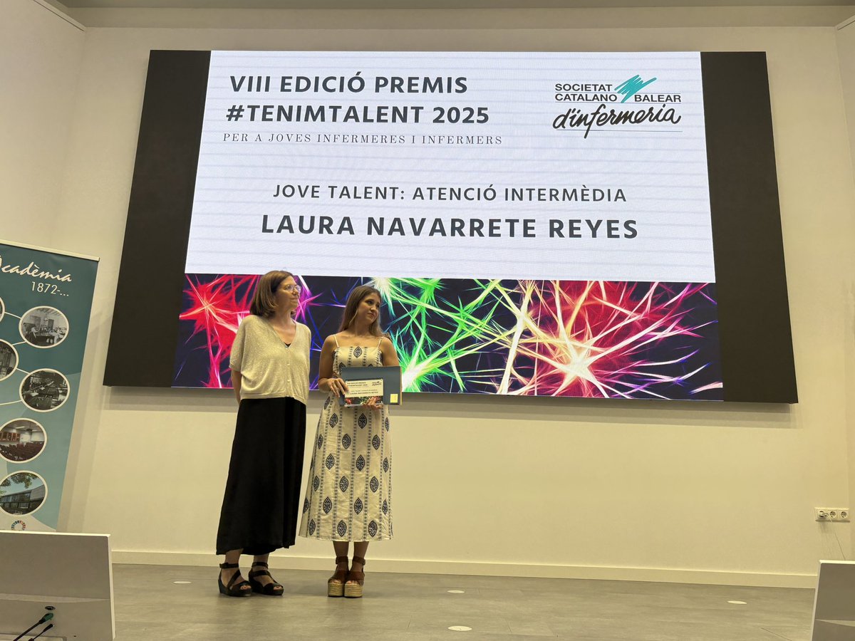 SCBInfermeria (@scbinfermeria) on Twitter photo 🏆 Jove Talent en Atenció Intermèdia (Sociosanitari):
👏 Laura Navarrete Reyes del <a href="/parctauli/">Consorci Corporació Sanitària Parc Taulí</a>
💬 «Geriatria com a futur! Trenquem els prejudicis validant la tercera edat.» 🏆 Jove Talent en Atenció Intermèdia (Sociosanitari):
👏 Laura Navarrete Reyes del <a href="/parctauli/">Consorci Corporació Sanitària Parc Taulí</a>
💬 «Geriatria com a futur! Trenquem els prejudicis validant la tercera edat.»