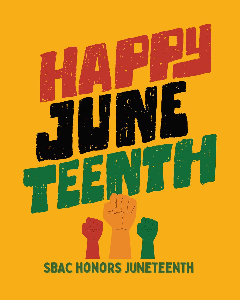 SBAC honors Juneteenth and supports Black communities past, present, and future.
#Juneteenth #Juneteenth2025 #FreedomDay #BlackLiberation #CelebrateFreedom