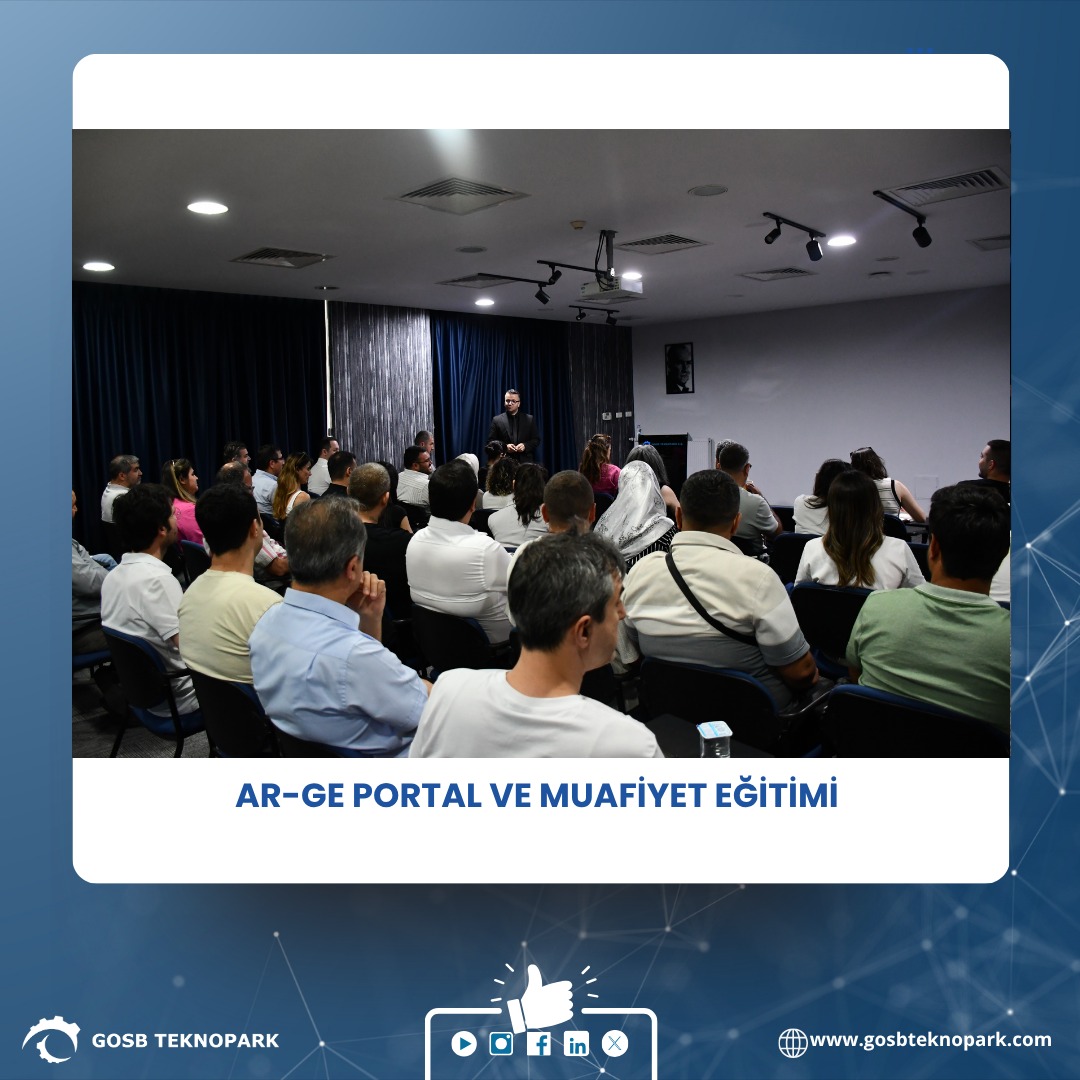 Ar-Ge Portal ve Muafiyet Eğitimi Gerçekleştirildi!

GOSB Teknopark’ta Ar-Ge süreçlerine değer katacak bir eğitimi daha tamamladık!
 “Ar-Ge Portal ve Muafiyet Eğitimi”, Ar-Ge Müdürümüz Ergün Alver sunumuyla gerçekleşti.

Eğitimde;
✅ Ar-Ge teşvikleri
✅ Vergi muafiyetleri
✅