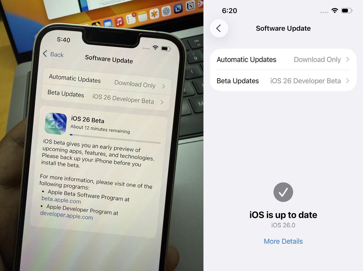 HarshJoshi_HJ's tweet image. Managed some time to install iOS26 Beta on an iPhone 14 (Not my primary device) today. 

Initial Thoughts: Core functions (iMessage, Camera, iCloud) seem to be working well. Liquid Glass UI in itself is buggy and inconsistent across the OS as of yet.

#iOS26Beta1
#iOS26