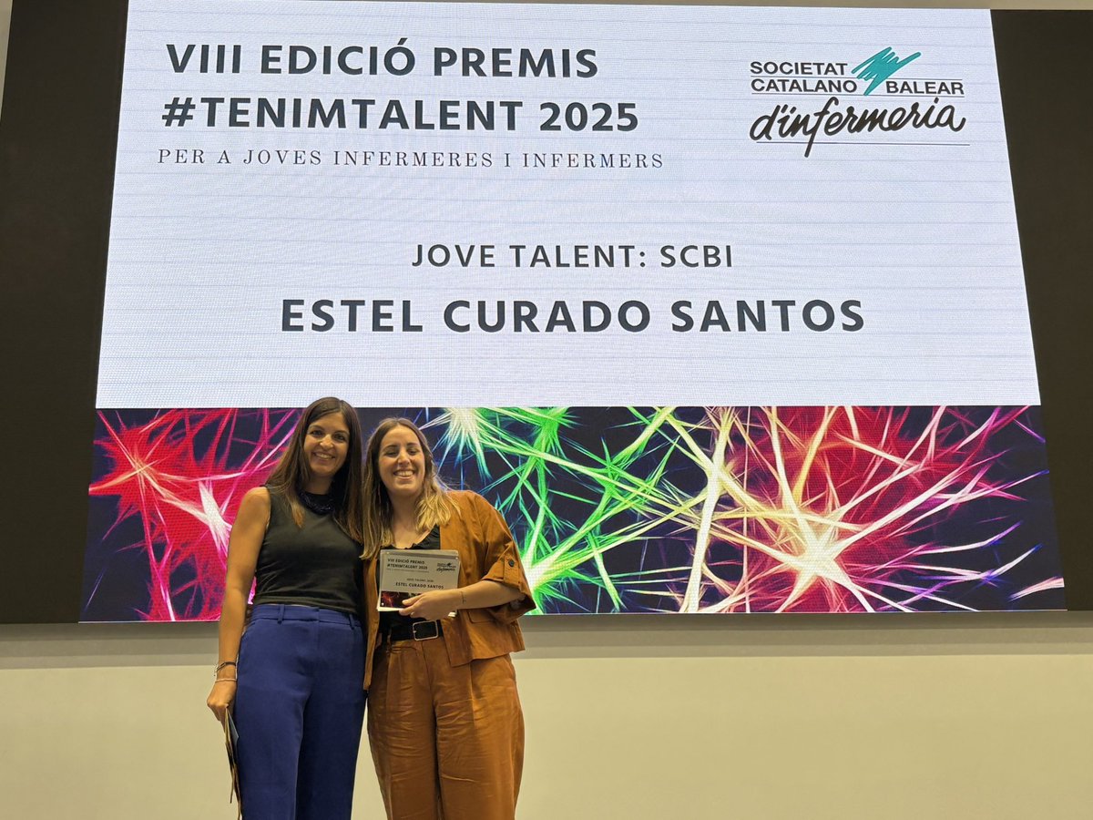 I finalitzem l’entrega de premis #TenimTalent 2025 amb el Premi Jove Talent SCBI!:
🎖️ Premi Jove Talent SCBI 
👏 Estel Curado Santos (<a href="/esteldelcel/">Estel</a>) per la seva trajectòria exemplar en docència, recerca i lideratge assistencial.
Enhorabona a tots els guardonats !! #TenimTalent
