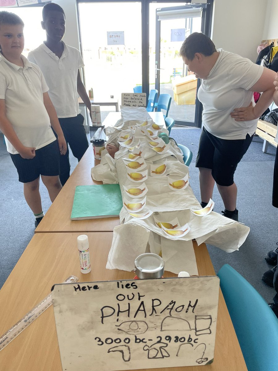PerryCourtPri's tweet image. Year 6 have been mummified 😬