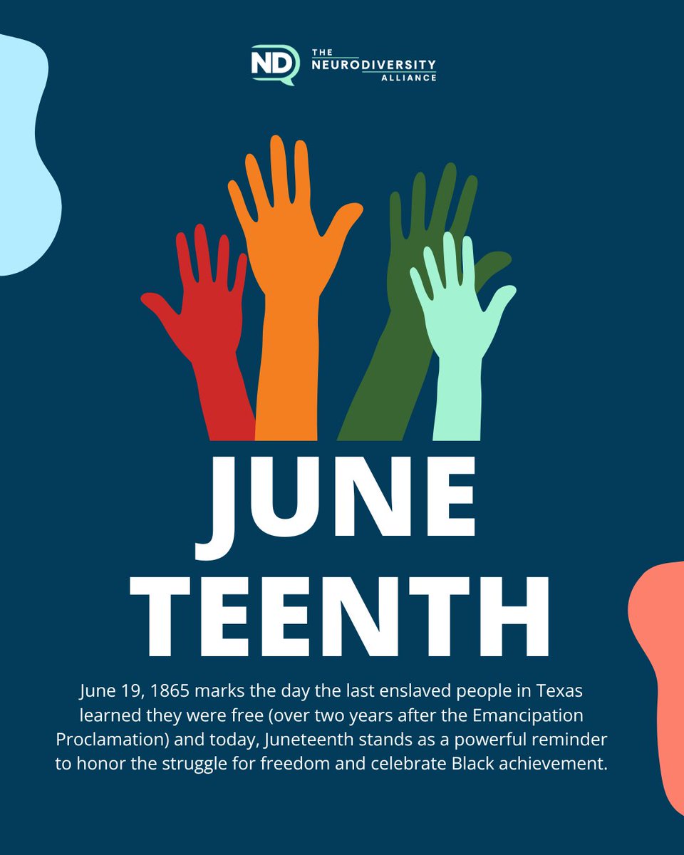 Today on #Juneteenth, we honor Black freedom, joy, and resilience—while recognizing the barriers Black neurodiverse youth still face in education. We remain committed to equity, inclusion, and a future where every voice is valued. 🖤✊🏽 #FreedomDay #EquityInEducation
