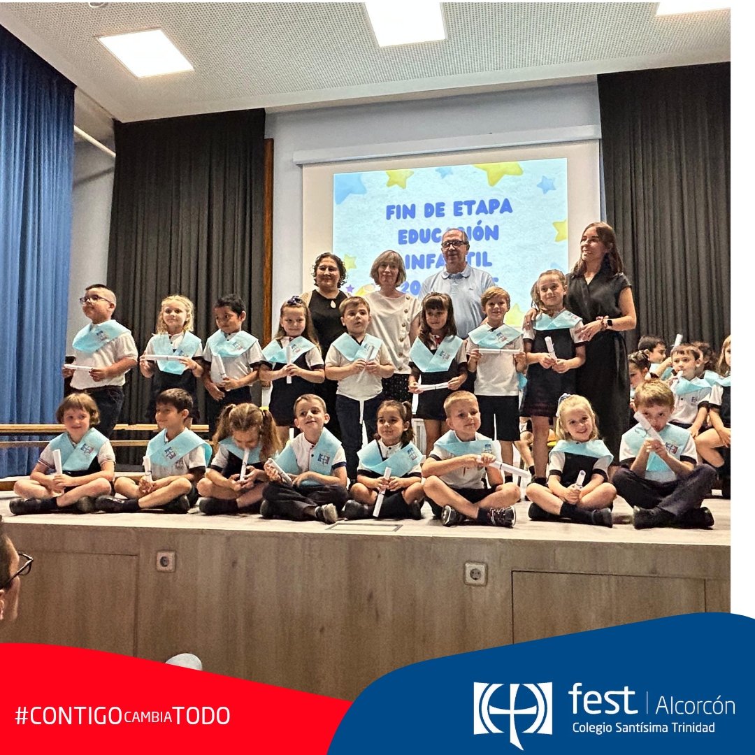 🎓✨ ¡Celebramos el fin de etapa de nuestros alumnos de infantil! ✨🎓
Han sido 3 maravillosos años de juegos, canciones, aprendizajes, abrazos y muchísimas sonrisas ¡Enhorabuena!¡Os deseamos un feliz viaje a Primaria!#FindeEtapaInfantil #ContigoCambiaTodo #somosfest <a href="/centrosFEST/">Fundación Educativa Santísima Trinidad</a>