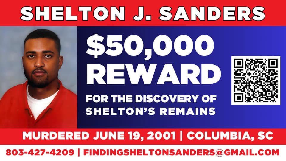 FindingShelton's tweet photo. #FindingSheltonSanders for 24 years
$50,000 Cash Reward
Help us bring Shelton home!
On behalf of Shelton’s family, we want to THANK each of you for the love, care, support and prayers you have shown us for 24 long years. Tune in today to WIS TV 10. https://t.co/lISzyovGYN