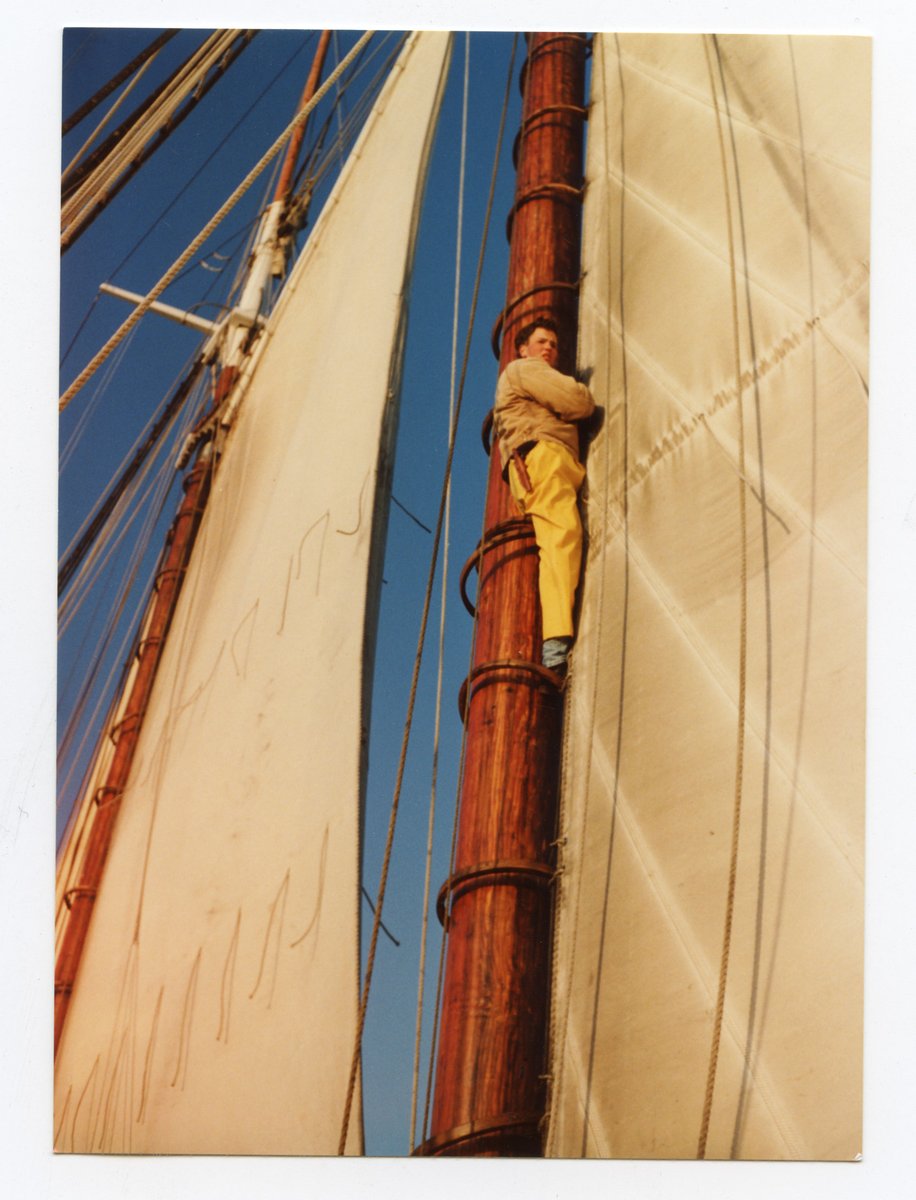 In 1988, on school-at-sea program, Captain Wedlock would say, “Be careful going forward in these big swells!”

And being kids, we’d think, “Whatever.” Until a massive wave would break on deck, washing our feet out from under us. Then we’d think, “OK, maybe he had a point there.”