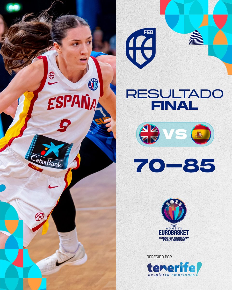 𝗚𝗥𝗔𝗡 𝗘𝗦𝗧𝗥𝗘𝗡𝗢 de #LaFamilia 👏

Mañana, 2⃣ asalto del #EuroBasketWomen ante Alemania en Hamburgo 👊

🏆 Fase de Grupos #EuroBasketWomen 
🇬🇧🆚🇪🇸 
FINAL | 70-85 

#SomosEquipo