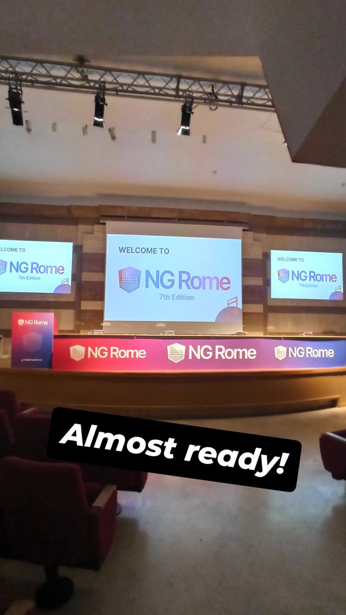 NGRomeConf | JUNE 19,20 2025 - Rome (@ngromeconf) on Twitter photo Almost ready for tomorrow! ✨ Almost ready for tomorrow! ✨