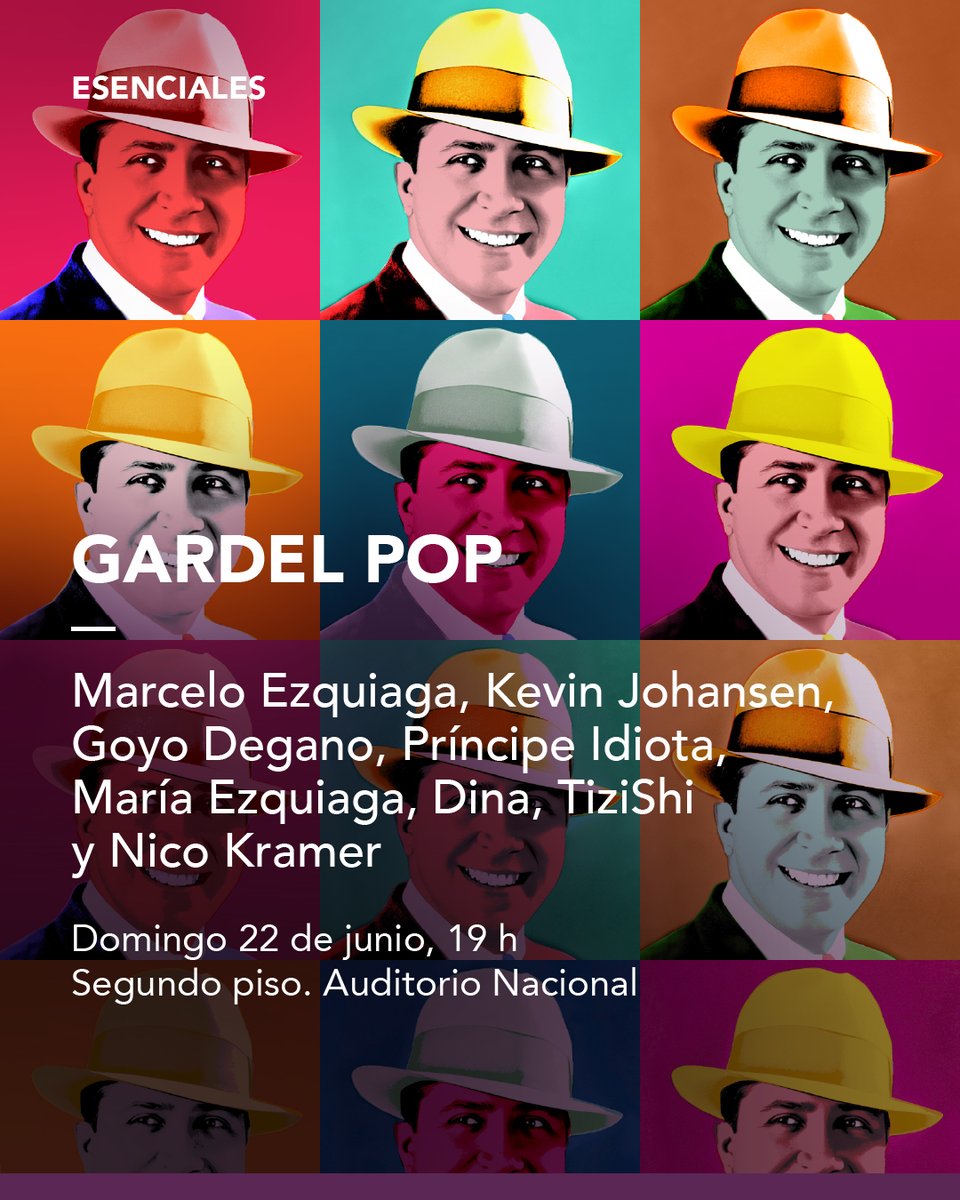🎙️Gardel en versión pop ♫

Revisitamos sus canciones junto a Kevin Johansen, Goyo Degano, Príncipe Idiota, María Ezquiaga, Dina, TiziShi y Nico Kramer, con dirección y arreglos de Marcelo Ezquiaga.

🗓️ Domingo 22 de junio, 19 h. 
🎫 Reservá tu entrada en palaciolibertad.gob.ar/events/esencia…