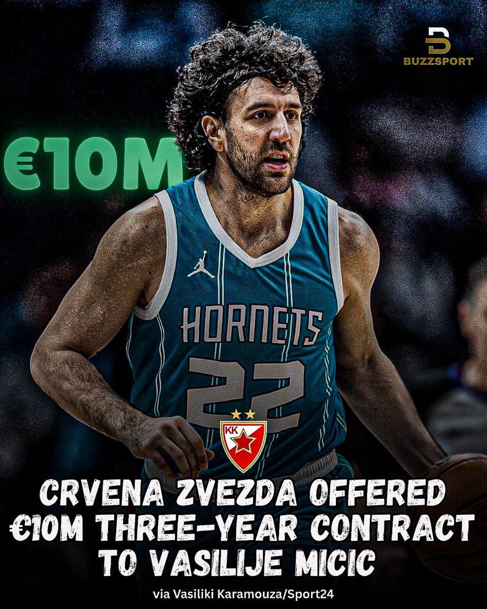 Buzz Sport (@buzzsport_de) on Twitter photo Crvena zvezda have offered a โฌ10M three-year contract to Vasilije Micic according to <a href="/karamouza_vas/">Vasiliki Karamouza</a> โ๏ธ
๐ณ๐ณ๐ณ๐ณ๐ณ๐ณ๐ณ
#kkcz #olybc #olympiacosbc #paobc #paobcaktor #Fenerbahรงe #fenerbahรงebeko #olimpiamilano Crvena zvezda have offered a โฌ10M three-year contract to Vasilije Micic according to <a href="/karamouza_vas/">Vasiliki Karamouza</a> โ๏ธ
๐ณ๐ณ๐ณ๐ณ๐ณ๐ณ๐ณ
#kkcz #olybc #olympiacosbc #paobc #paobcaktor #Fenerbahรงe #fenerbahรงebeko #olimpiamilano