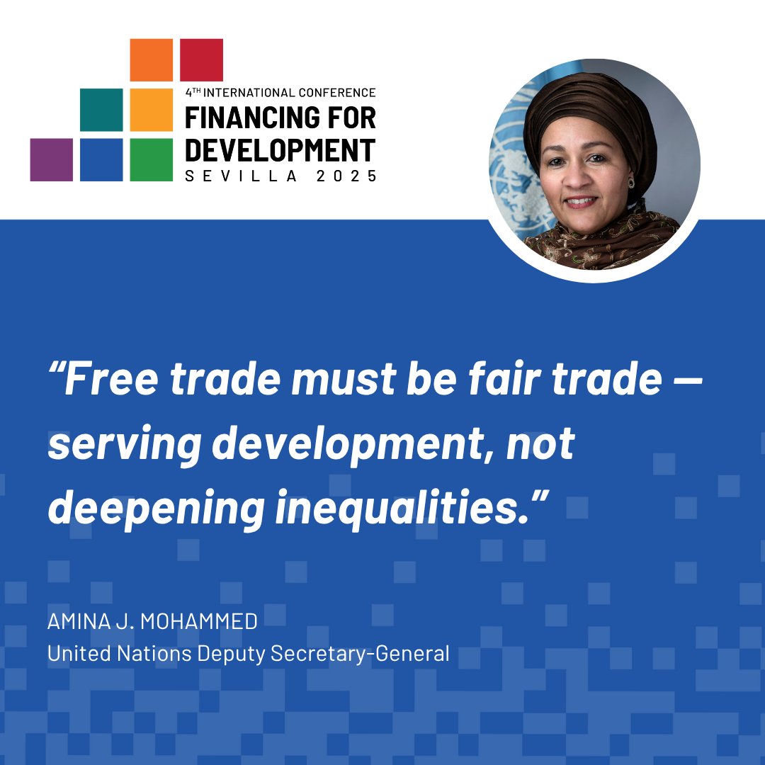 On the road to #FfD4, we must advocate for a global trading system that is both free and fair — advancing development and delivering the SDGs for people everywhere.
#FinancingOurFuture