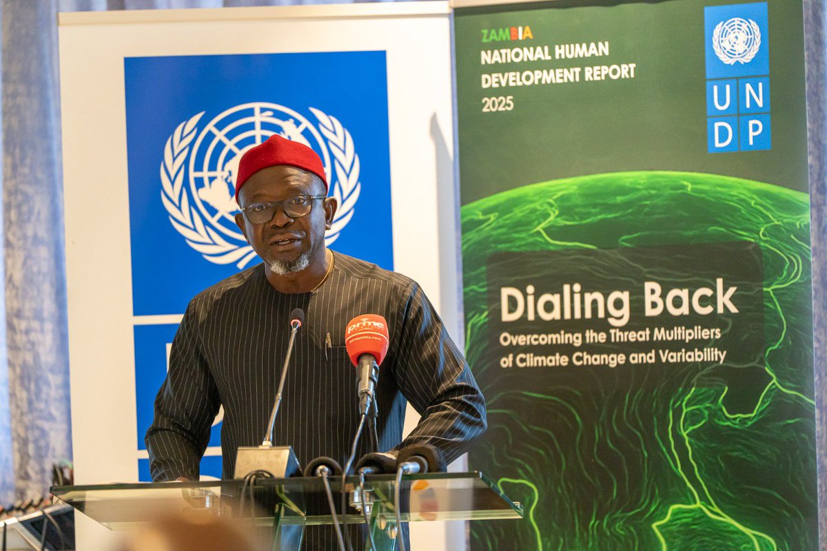 mznaab's tweet image. Climate change continues to shape development choices across #Africa
The launch of @UNDPZambia’s National Human Development Report #NHDR2025 🇿🇲 provides timely insights and policy options to advance Zambia’s sustainable development journey.
By leveraging data & analysis, @UNDP…